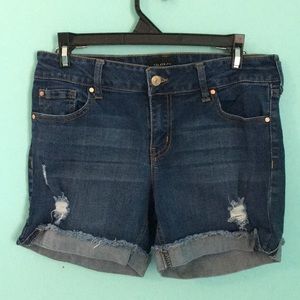 Dark denim jean shorts